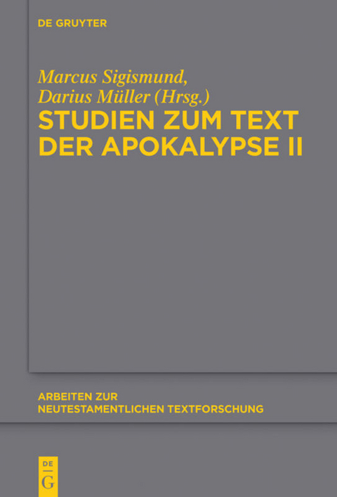 Studien zum Text der Apokalypse II - 