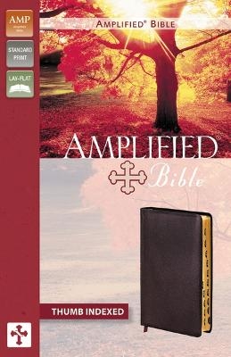 Amplified Bible, Bonded Leather, Burgundy, Indexed -  Zondervan