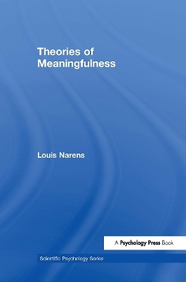 Theories of Meaningfulness - Louis Narens