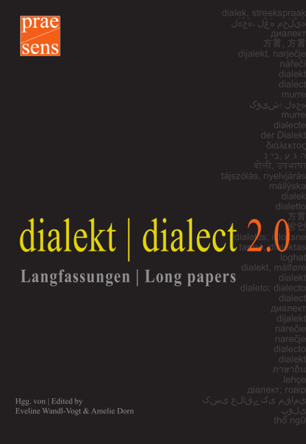 dialekt | dialect 2.0. Langfassungen | Long papers - 