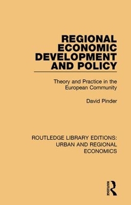 Regional Economic Development and Policy - David Pinder
