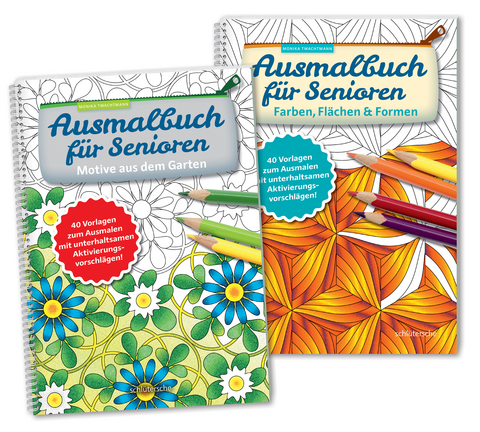 Ausmalbuch für Senioren Bd. 1 und 2 im Set - Monika Twachtmann