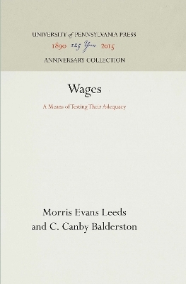 Wages - Morris Evans Leeds, C. Canby Balderston
