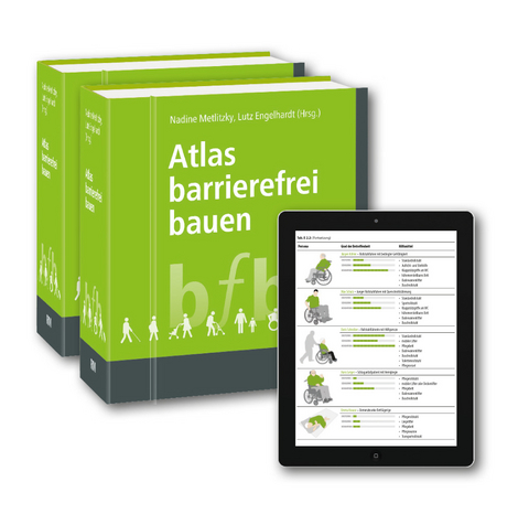 Atlas barrierefrei bauen - Markus Rebstock, Michael Doser, Stefan Koch, Uwe Knappschneider, Petra Wörner, Karen Schramke, Günther Weizenhöfer, Walter Gutjahr, Stephanie Dietel, Gudrun Kaiser, Oliver Kopetz, Sarka Voriskova, Kerstin Hoffmann-Wagner, Ralph Ziemann, Ulrike Mickan, Bernhard Kohaupt, Sigrid Loch, Maynhard Schwarz, Tamara Kessel, Hannes Seidler, Johannes Göbell, Susanne Trabandt, Birgit Bierbaum, Gudrun Jostes