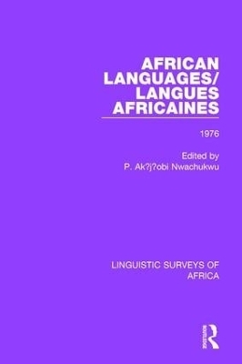 African Languages/Langues Africaines - 