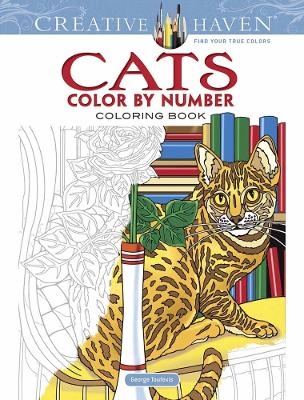 Creative Haven Cats Color by Number Coloring Book - George Toufexis