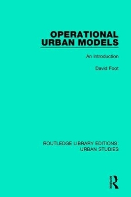 Operational Urban Models - David Foot