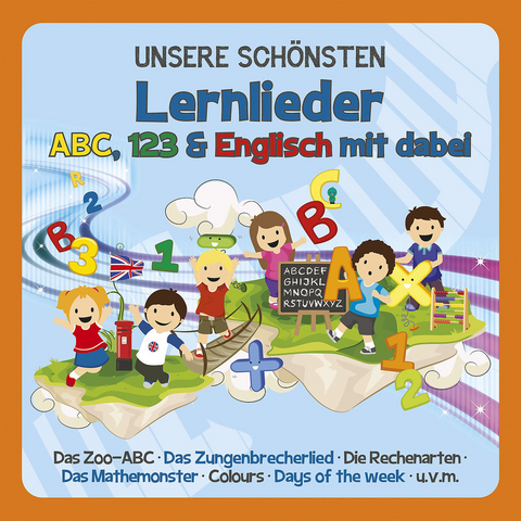 Familie Sonntag - Unsere schönsten Lernlieder - ABC, 123, Englisch, 1 Audio-CD