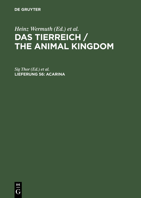 Das Tierreich / The Animal Kingdom / Acarina - 