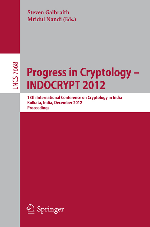 Progress in Cryptology - INDOCRYPT 2012 - 