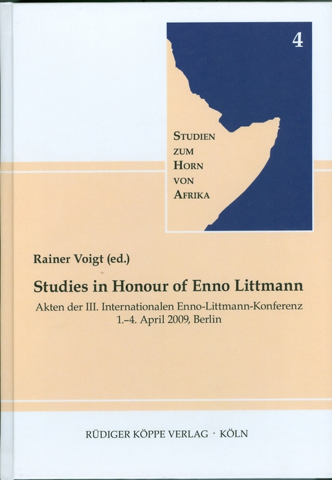 Studies in Honour of Enno Littmann – Tigre Studies in the 21st Century - 