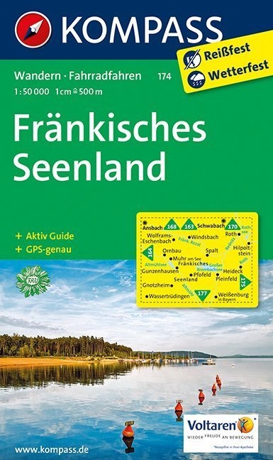 KOMPASS Wanderkarte Fränkisches Seenland - 