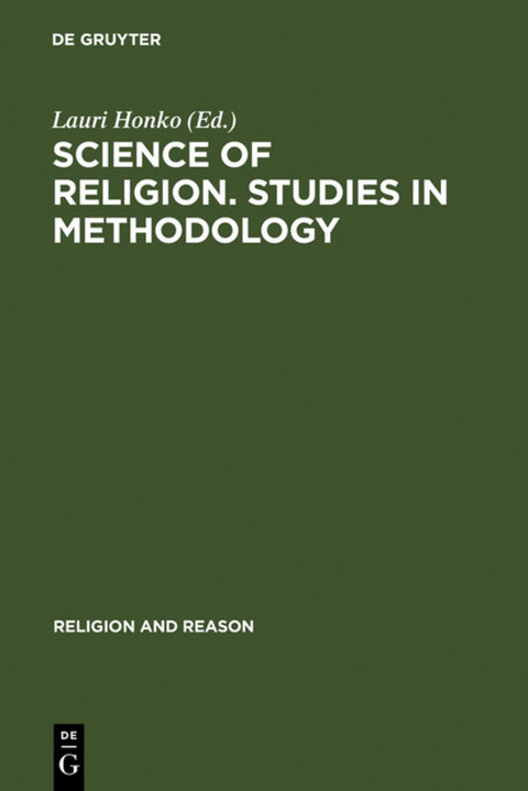Science of Religion. Studies in Methodology - 