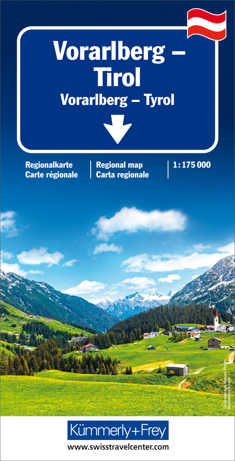 Vorarlberg - Tirol - Südtirol Regionalkarte