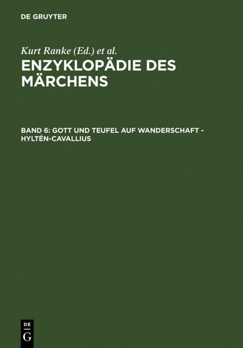 Enzyklopädie des Märchens / Gott und Teufel auf Wanderschaft - Hyltén-Cavallius - 