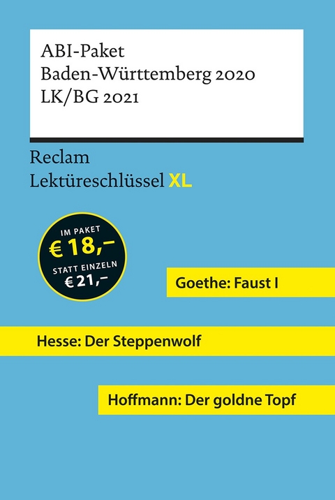 Lektüreschlüssel XL. ABI-Paket Baden-Württemberg 2020. LK/BG 2021 - Mario Leis, Georg Patzer, Martin Neubauer