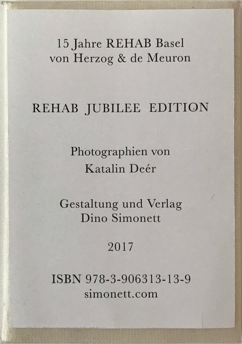 REHAB Jubilée Edition - Katalin Deér