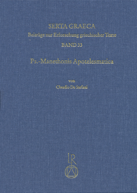 Ps.-Manethonis Apotelesmatica - Claudio De Stefani