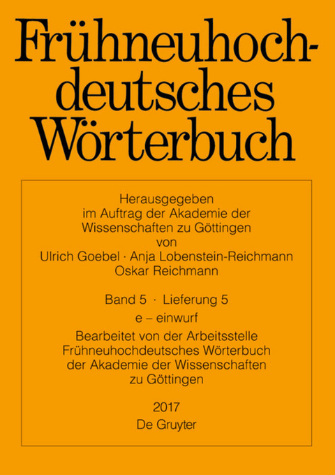 Frühneuhochdeutsches Wörterbuch / e – einwurf - 