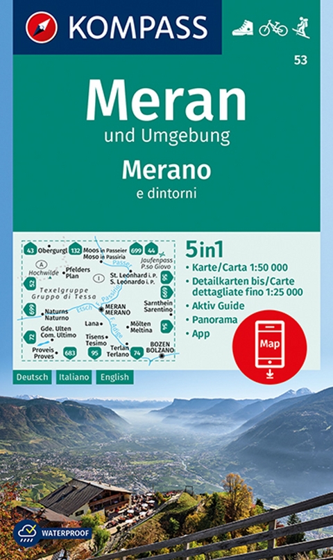 KOMPASS Wanderkarte 53 Meran und Umgebung /Merano e dintorni 1:50.000