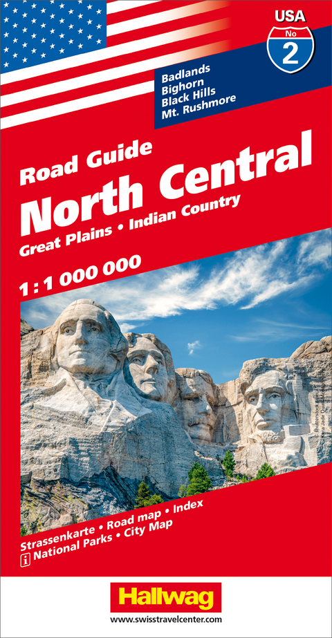 North Central Strassenkarte 1:1 Mio, Road Guide Nr. 2