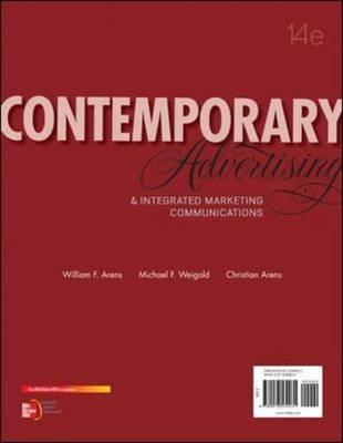 Contemporary Advertising Loose Leaf - William Arens, Michael Weigold, Christian Arens