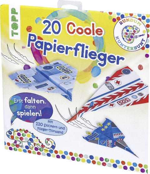 Rundum Kunterbunt Papierflieger-Set -  Frechverlag