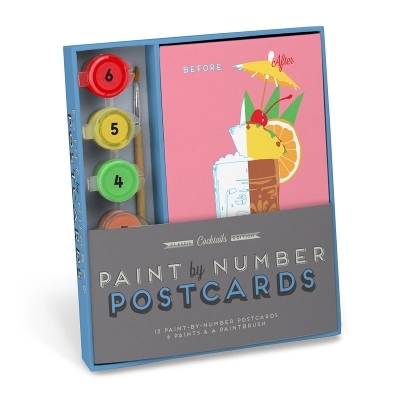 Knock Knock Cocktails Paint by Numbers Postcard Kit - 