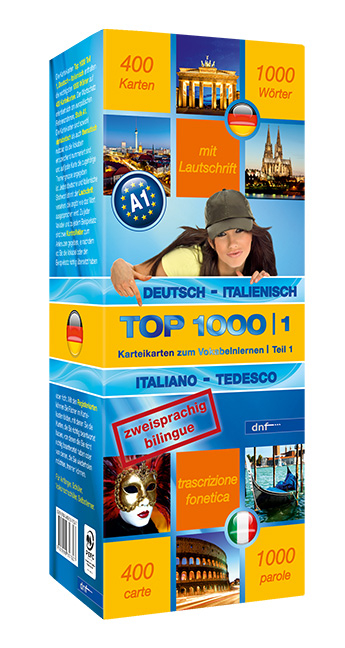 Karteikarten Top 1000 Italienisch (A1)