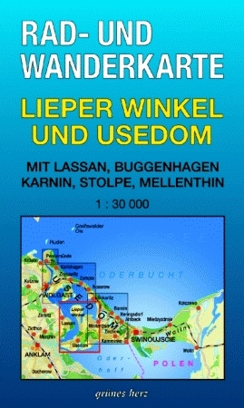 Rad- und Wanderkarte Lieper Winkel und Usedom - 