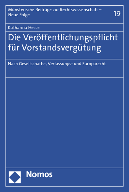 Die Veröffentlichungspflicht für Vorstandsvergütung - Katharina Hesse