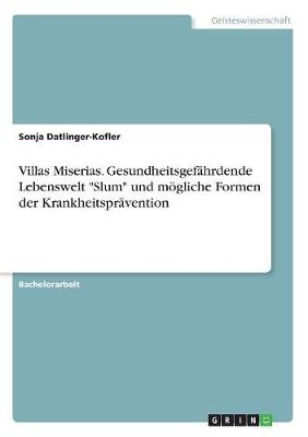 Villas Miserias. GesundheitsgefÃ¤hrdende Lebenswelt "Slum" und mÃ¶gliche Formen der KrankheitsprÃ¤vention - Sonja Datlinger-Kofler