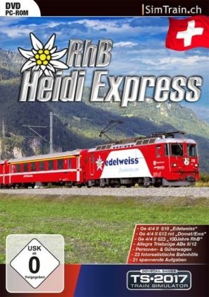 RhB Heidi Express, AddOn Train Simulator 2017, 1 DVD-ROM