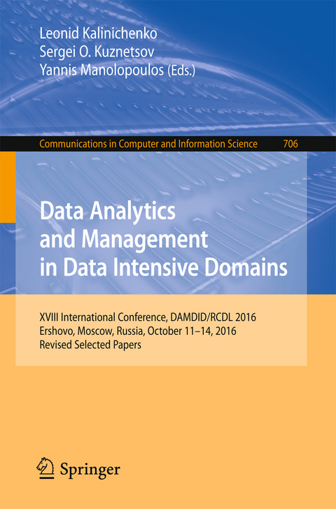 Data Analytics and Management in Data Intensive Domains - 