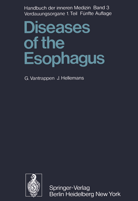 Diseases of the Esophagus - G. Vantrappen, J. Hellemans