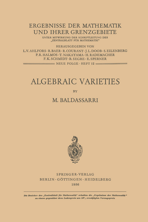 Algebraic Varieties - M. Baldassarri