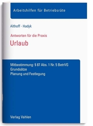 Urlaub - Lars Althoff, Marc Hadyk