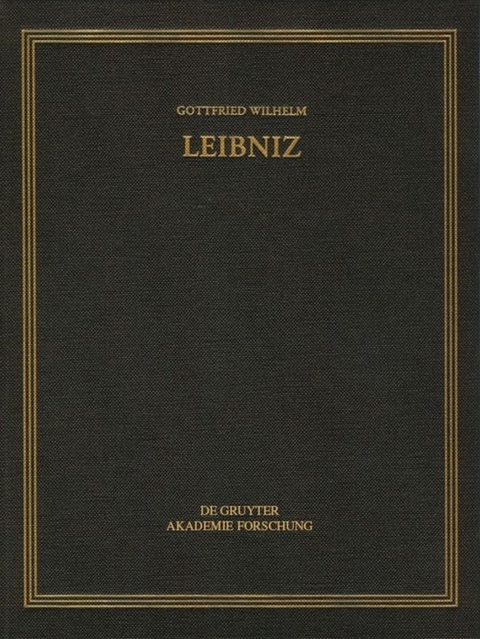 Gottfried Wilhelm Leibniz: Sämtliche Schriften und Briefe. Allgemeiner... / August 1705 – April 1706 - 