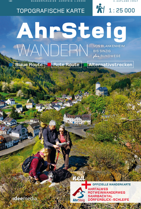 AhrSteig Wandern – Topografische Wanderkarte 1:25000 - 