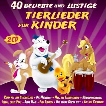 40 beliebte und lustige Tierlieder für Kinder, 2 Audio-CD -  Various