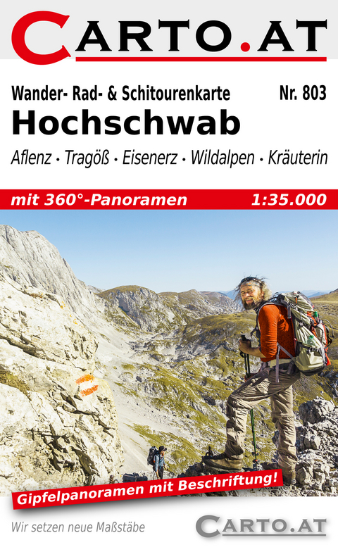 Wander- Rad- & Schitourenkarte 803 Hochschwab