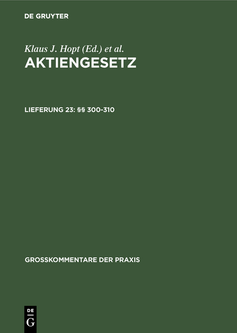 Aktiengesetz / §§ 300-310 - 