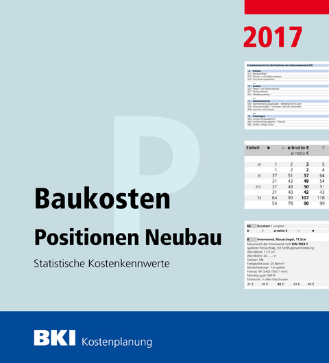 BKI Baukosten Positionen Neubau 2017