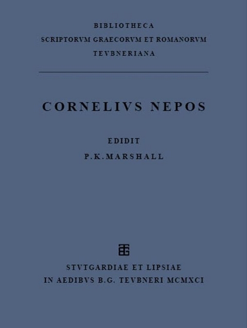 Vitae cum fragmentis - Cornelius Nepos