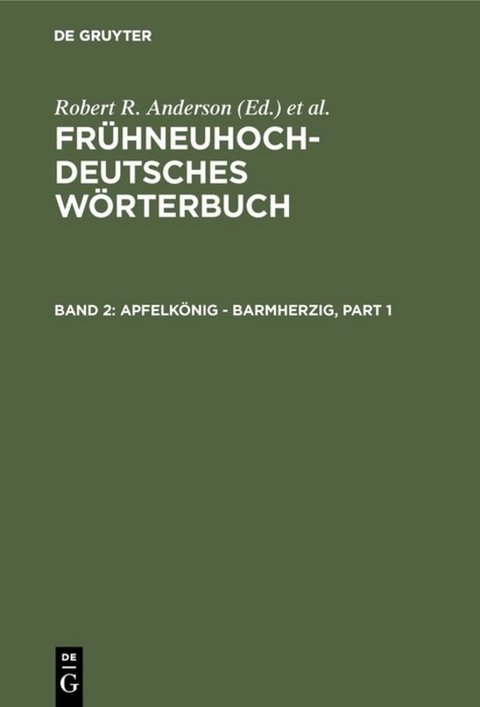 Frühneuhochdeutsches Wörterbuch / apfelkönig - barmherzig - 