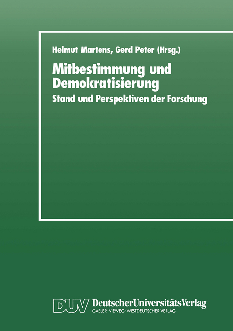 Mitbestimmung und Demokratisierung - 