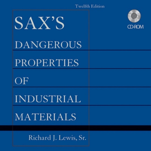 Sax's Dangerous Properties of Industrial Materials, Set CD-ROM - Richard J. Lewis