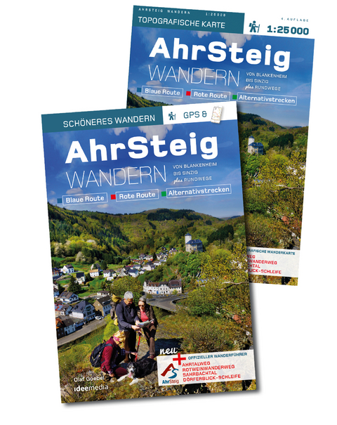 AhrSteig Wandern – Start-Set Buch & Karte 1: 25000. Offizielles Wander-Set zur endgültigen Trasse mit App-Anbindung. - Olaf Goebel