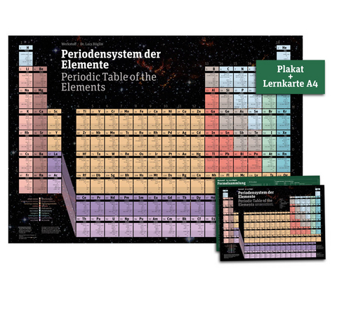 Werkstoff Periodensystem Paket – Plakat DIN A1 + Lernkarte DIN A4 - Christian Büning, Lars Röglin  Dr.