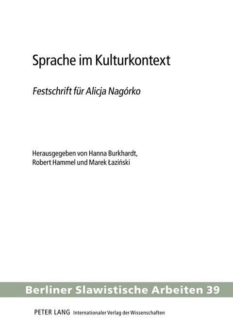 Sprache im Kulturkontext - 